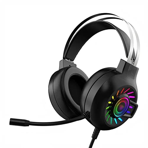 IHIPPO Gaming Headset Gaming Headset 7.1 Virtual Surround Sound 50mm Unit RGB Dynamic Breathing Light Headphone Omni-Directional Microphone for PC Laptop