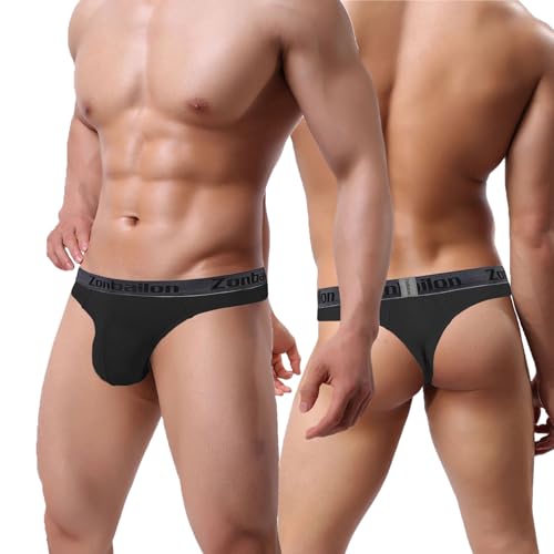 JINSHI Men's Bamboo Viscose Thong Sexy T-back Mens Underwear Low Rise Stretch Tagless Underwear Multi M L XL XXL2