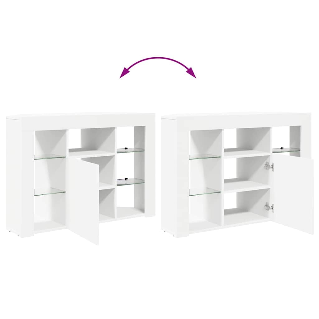 vidaXL Kątowa szafka LED pod telewizor 100x40x68cm Biały