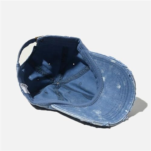 Image of Classic Washed Distressed Vintage Baseball Cap Unconstructed Soft Cotton Denim Dad Hat for Men Women