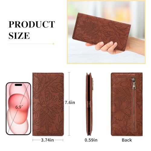 Ultra Slim Thin Wallet for Women Bifold Leather RFID Blocking Designer Credit Card Holder - Image 6