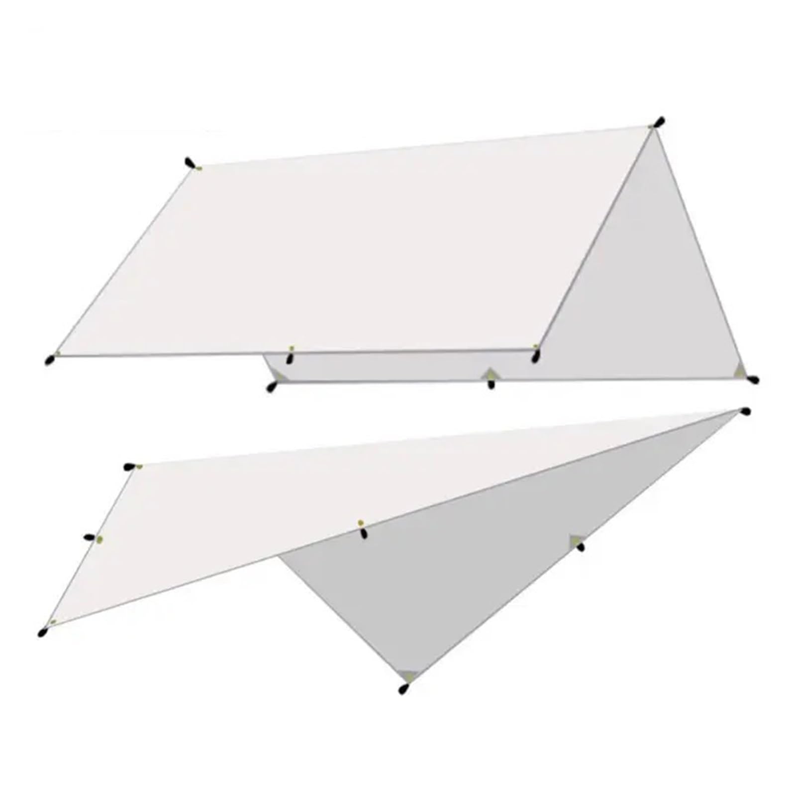 Tent tarp 5x3meters 4x3meters 3x3meters Waterproof Tarp Tent Shade Ultralight Garden Canopy Sunshade Outdoor Camping Awning Tourist Beach Sun Shelter(White 3X4M)