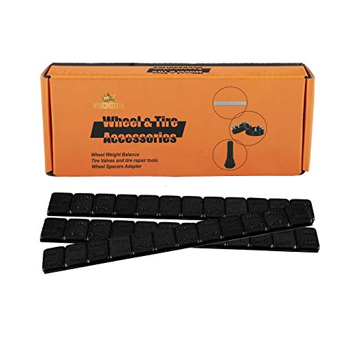 Ezisoe 1/4 Oz Black Adhesive Backed Wheel Weights, Cars, Trucks, Suvs, Motorcycles, Low Profile (72 Oz Pack) #TOP26