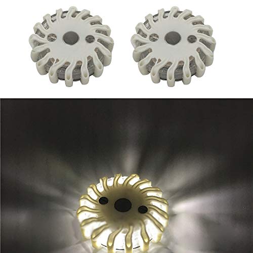 Beacon de emergencia LED redondo intermitente para seguridad en carretera pack de 2