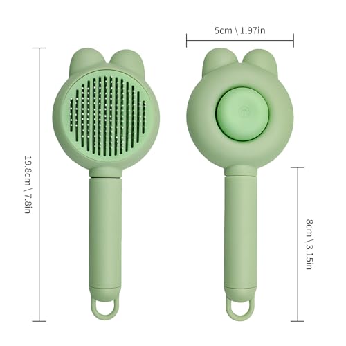 Image of Zoocozy Cat Brush for Shedding, Dog Deshedding Brush, Pet Hair Removal Tool for Puppy Pitten(Green)