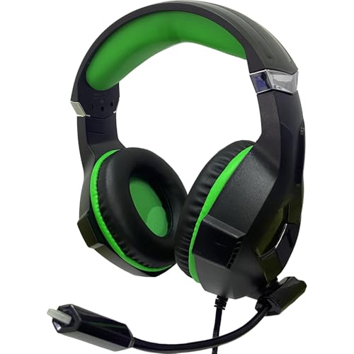 Multiplattform-Gaming-Headset mit klarem Mikrofon, Over-Ear-Kopfhörer mit 1,55 m Verlängerungskabel