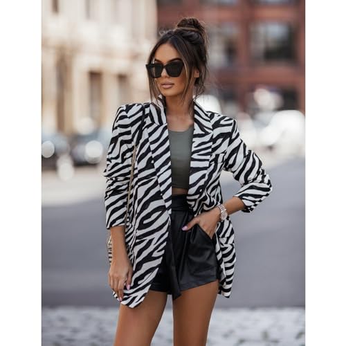Printed Blazers for Women Colorful Women's Long Sleeves Notch Lapel Floral Blazer Casual Suit Jacket4