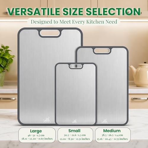 Set de 3 tablas de cortar Titanium dual face miniatura 4