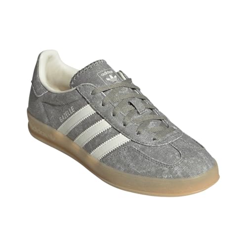 Image of adidas Womens Gazelle Indoor Lace Up Sneakers Shoes Casual - Grey - Size 5.5 M