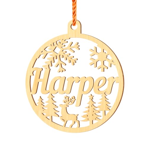 Customizable Christmas Ornaments with Names – Unique Personalized Holiday Decor for Kids and Adults by Femme Savor