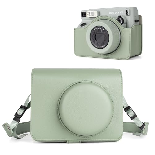HIYQIN Funda de Cuero Compatible con Fujifilm Instax Wide 400,