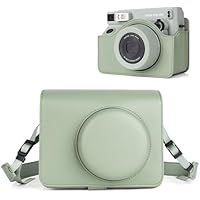 HIYQIN Funda de Cuero Compatible con Fujifilm Instax Wide 400,