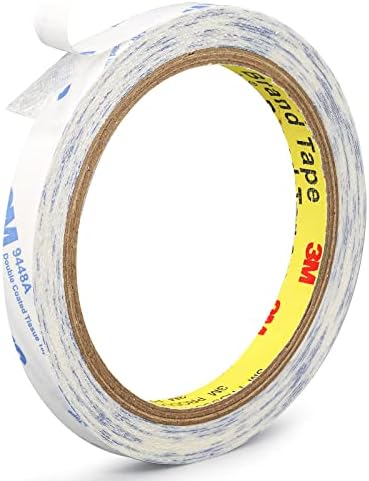 9448A Double Sided Tape for Scrapbook 0.39in x 33ft, Heavy Duty Double Sided Mounting Tape, Adhesive Sticky Tape for Scrapbooking Sticker, Picture Hanging Strips, Poster, LED Strips, Art Craft