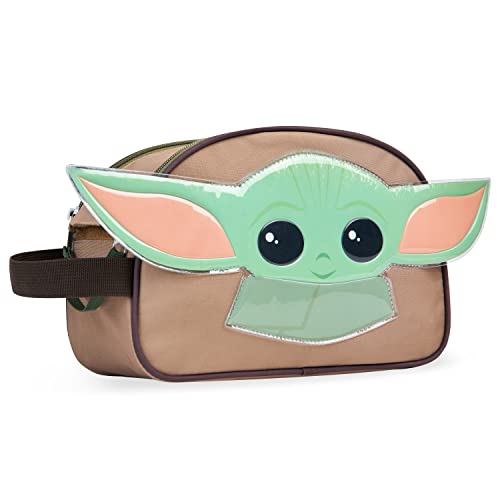 The Mandalorian Kulturbeutel Herren Kinder Baby Yoda Toiletry Bag Kulturtasche Waschtasche Kinder Jungen Offizielles Star Wars Fanartikel Mehrfarbig