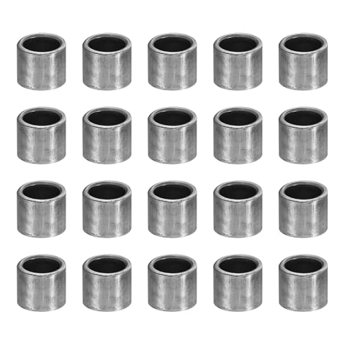 Image of PATIKIL M5 Steel Spacers, 20 Pcs Metal Spacers Steel 5.1mm ID x 7mm OD x 5mm L Carbon Steel Spacer Screw Standoff Round for 1/5in or M5 Screw Bolts