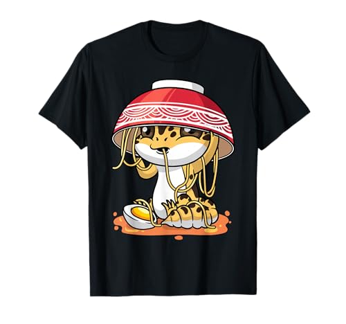 Geco leopardo | Lucertola Kawaii | Ramen Rettile Giapponese Maglietta