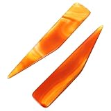 NUOBESTY 2 piezas Herramienta de Pulido para Joyería de Ágata Bruñidor Manual para Plata Cuidado Profesional para Anillos y Pulseras Superficie Suave y Segura Color Color Aleatorio
