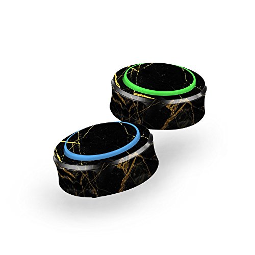 MightySkins �X�L���f�J�[�����b�v Amazon �X�e�b�J�[�ی�J�o�[ 100�F�W�J, Amazon Echo Button, AMEBU-Black Gold Marble