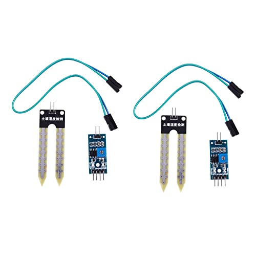 Tamkyo 2 x Boden-Hygrometer-Erkennungsmodul, Feuchtigkeitssensor, -28, 3,3 V-5 V Cover