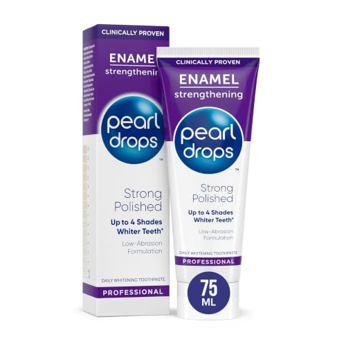 Pearl Drops Strong White Toothpaste Polished Mint Flavour Clinically Proven Whitening Low Abrasion Daily Use Formula 75ml