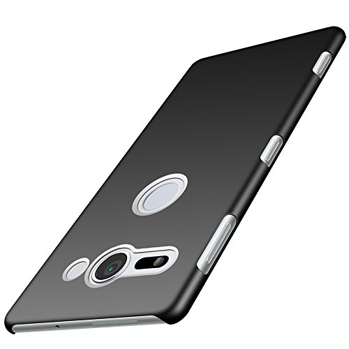 Anccer Funda Sony Xperia XZ2 Compact [Serie Colorida] [Ultra-Delgado] [Ligera] Anti-rasguños Estuche para Case Sony Xperia XZ2 Compact (Negro Liso)