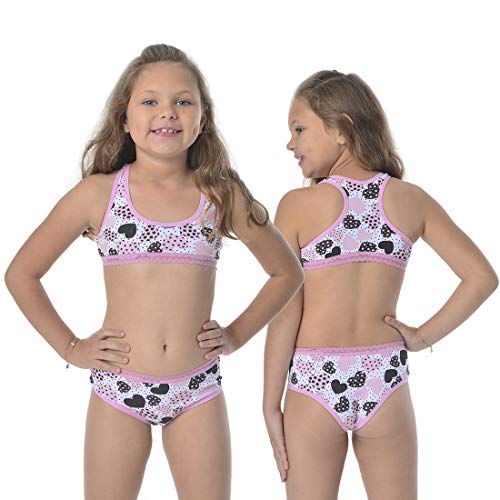 Kit com 5 Conjuntos Algodão Penteado Caçulinha