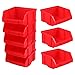 Cabilock Box Box Parts Box Plastic Stackable Storage Bins Red Refrigerator Storage Bins Plastic Storage Bins with Lids Wall Mount Storage Bins Garage Organization Toy Pp Work Pegboard