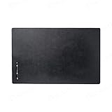 DACASSO Leather Desk Pad Without Side Rails - Luxury Leather Desk Blotter for Writing - Executive Desk Surface Protector - (Black, 30” x 19”)