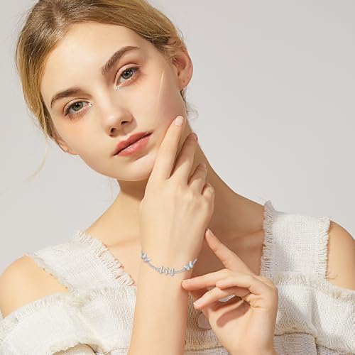 Meiderbo 444 Angel Number Bracelet For Women 925 Sterling Silver Butterfly With Angel Number 444 Bracelets Adjustable Numerology Jewelry Gifts For Women Wife Mother thumb #2