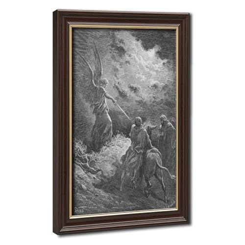 Impression sur toile Gustave Doré An Angel Appears to Balaam cadre déco murale