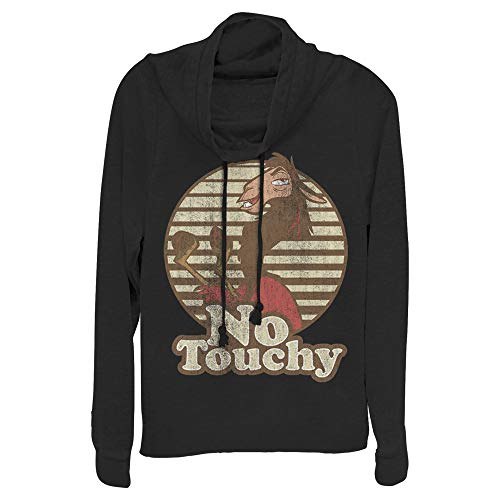 Image of Fifth Sun womens Emporer's New Groove No Touchy Women's Long Sleeve Cowl Neck PulloverT-Shirt