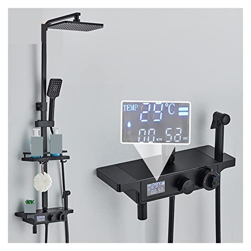 Robinet de douche thermostatique 4 voies avec support de rangement - 3