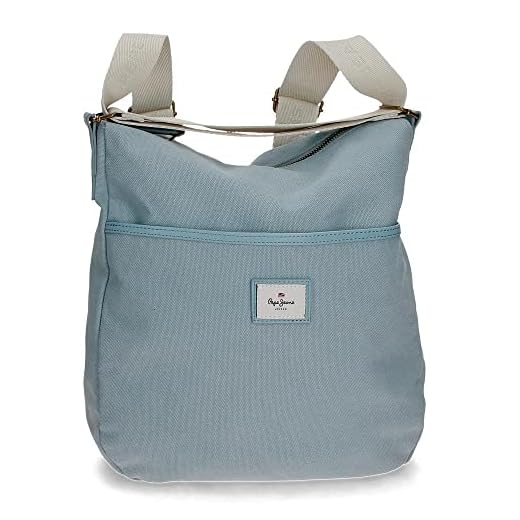 Pepe Jeans Cora Bolso Mochila Azul 35x34x8 cms Algodón