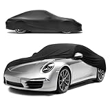 Qualité supérieure: la bâche pour voiture est fabriquée en jersey de polyester élastique et est perméable à l'humidité et respirante. De plus, la bâche a une face intérieure douce et moelleuse afin de préserver la peinture de la voiture.