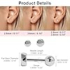 Meissa Ball Screw Back Earrings 925 Sterling Silver Studs Safety Ball Back Sleep-On Stud Earrings for Men Women Unisex Hypoallergenic (01_Gold(3.6mm Circle)) #1