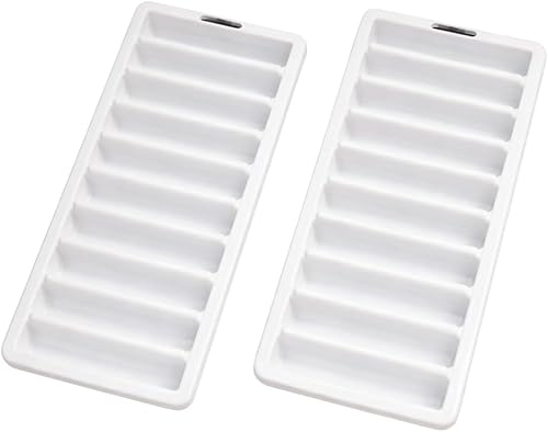 Juego de 2 bandejas para palitos de hielo, hace palitos de hielo largos y estrechos para botellas de agua y botellas deportivas, plástico sin BPA