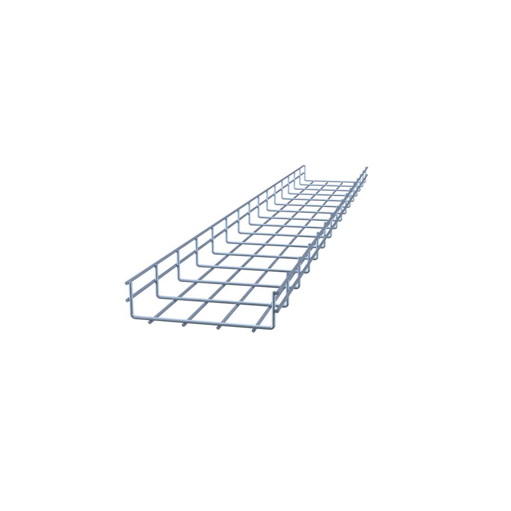 NavePoint Wire Mesh Cable Tray, Electro Zinc Plated, Silver Steel, 1.97 x 7.88 x 59.06 inch, 2-Pack