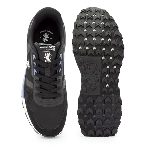 Image of Red Tape Men's Sneakers White Grey Mesh Round Toe Lace-Up