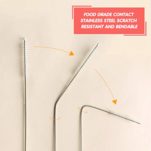 FOCCTS 2 Stück Milchschlauchbürste 45cm Spiral Reinigungsbürste, Stahldraht Rohrbürste Reinigungsbürste Schlauchbürste Rohrbürste für Milchschläuche Teekanne Trinkhalm