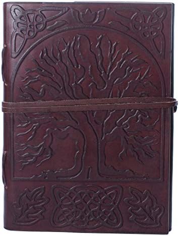 Dios Leather Journal, Dark Brown Scared Oak Antique Handmade Daily Notepad For Men & Women, Best Gift For Art Sketchbook, Travel Diary & Notebook to Write In (7.10 x 5 Inches) Free attractive Gift Box