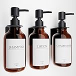 HCYWOC 3 Pack Shower Soap Dispenser Wall Mounted, 16 Waterproof Labels