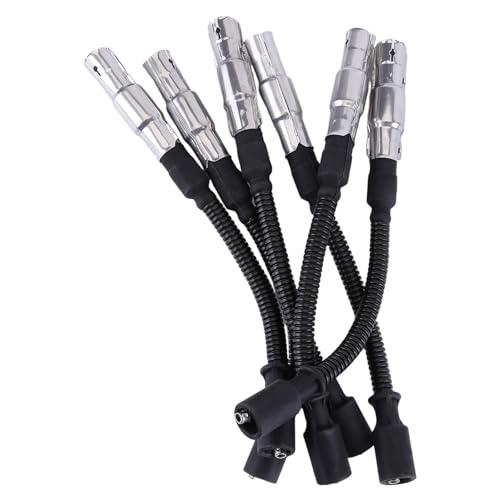 Asudaro A2721500318 zestaw kabli zapłonowych, kabel zapłonowy, miedziany, kompatybilny z klasą C W204, przewody do cewki zapłonowej, wiązka przewodów cewki zapłonowej, 6 szt