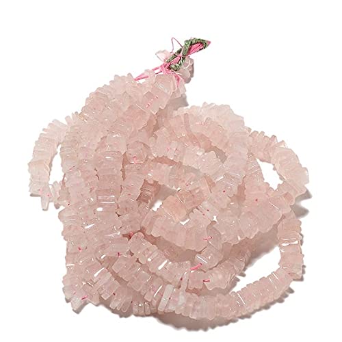 Quartz rose naturel perles heishi 5mm régulières pour éviter les défauts de création