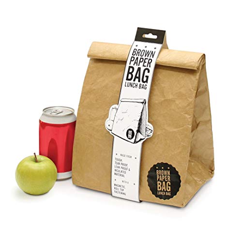 Luckies of London Bag Insulated Lunch Box Reusable Waterproof Thermal Food Container, Brown