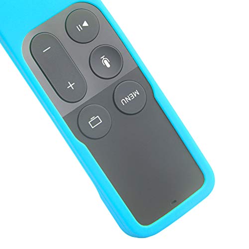 [Nightglow Blue] Case For Apple Tv 4K / 4Th 5Th Gen Remote, Akwox Light Weight [Anti Slip] Shock Proof Silicone Cover [Lanyard Included] -Not For New Apple 4K Tv Series 6Th Gen 2021 #TOP4