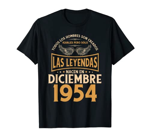 Cumpleaños Hombre Regalos Las Leyendas Diciembre 1954 Camiseta