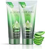 Beneficios ay aplicaciones ilimitados: el gel de aloe vera calma la piel, ayuda a reducir las estrías, hidrata la picazón agrietada y las quemaduras leves. El gel de aloe vera ayuda con las quemaduras solares, reduce la picazón y la caspa del cuero cabelludo, calma la piel después del afeitado y mucho más.