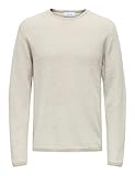 Only & Sons Jersey de Punto para Hombre ONSERIC, Silver Lining W. Cloud Dancer, S