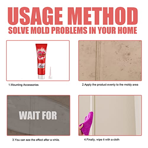 Magic Mold Remover Gel, Household Mold Remover Gel Cleaner, Floor Wall Cleaner Mildew Cleaning Agent Multifunction Cleaning Paste #TOP6