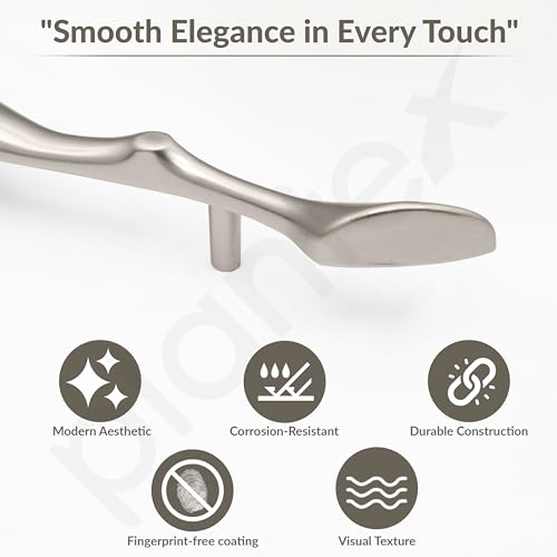 Image of Plantex Cabinet Handle /Kitchen Cabinet Door Handle /Wardrobe /160 mm Cupboard Handle /Door Pull-Push Handle for Home /Office - Pack of 2 (Satin)